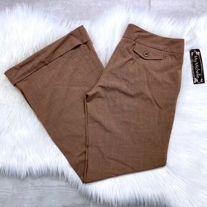 NEW MY MICHELLE Brown Cuffed Pants